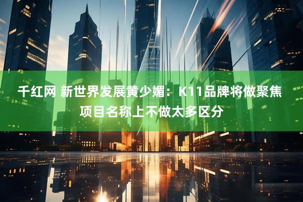 千红网 新世界发展黄少媚：K11品牌将做聚焦 项目名称上不做太多区分