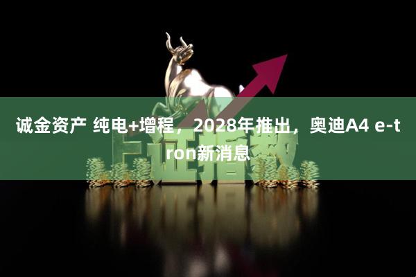 诚金资产 纯电+增程，2028年推出，奥迪A4 e-tron新消息